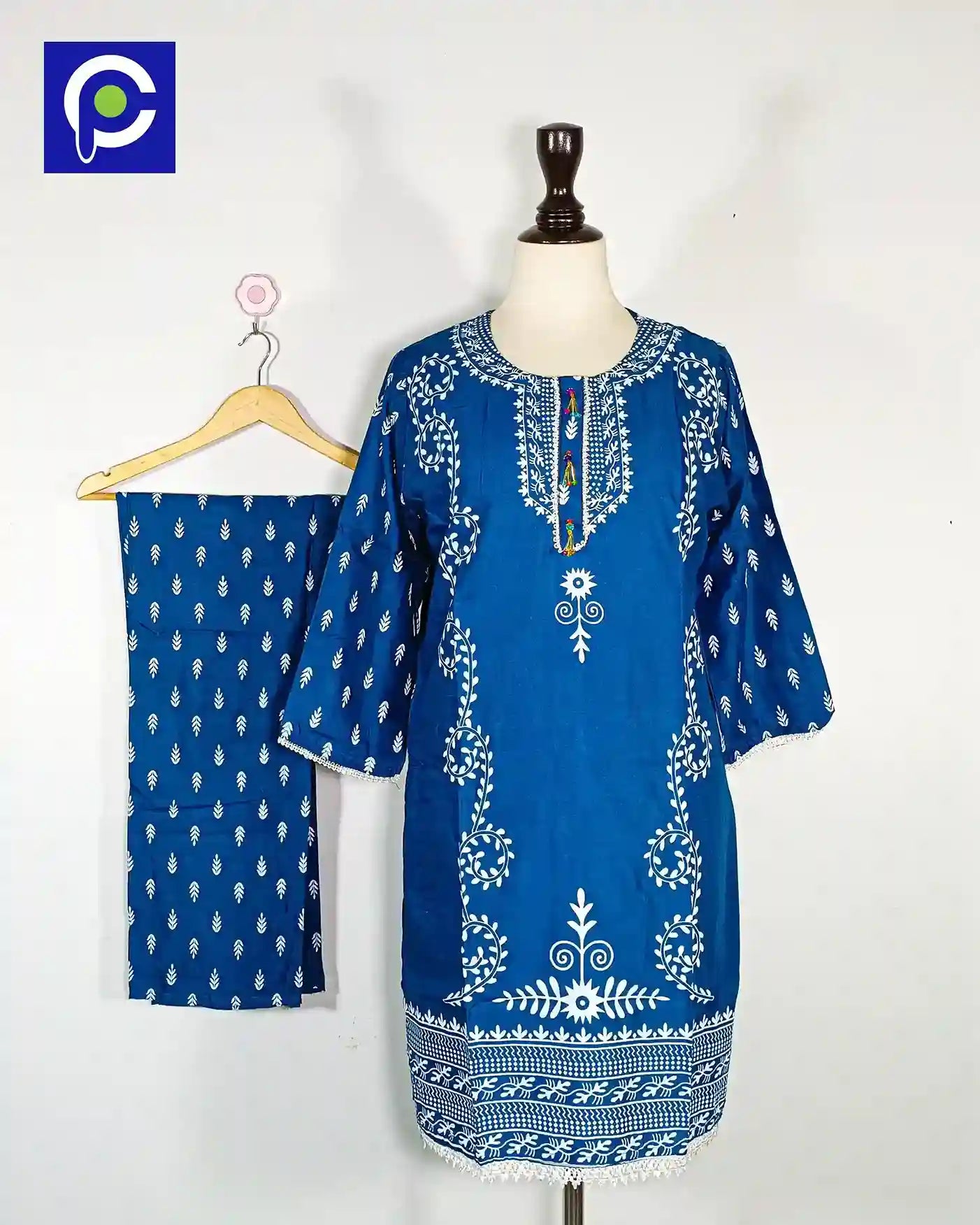 Block Print Women’s Dress 2 Piece – 66