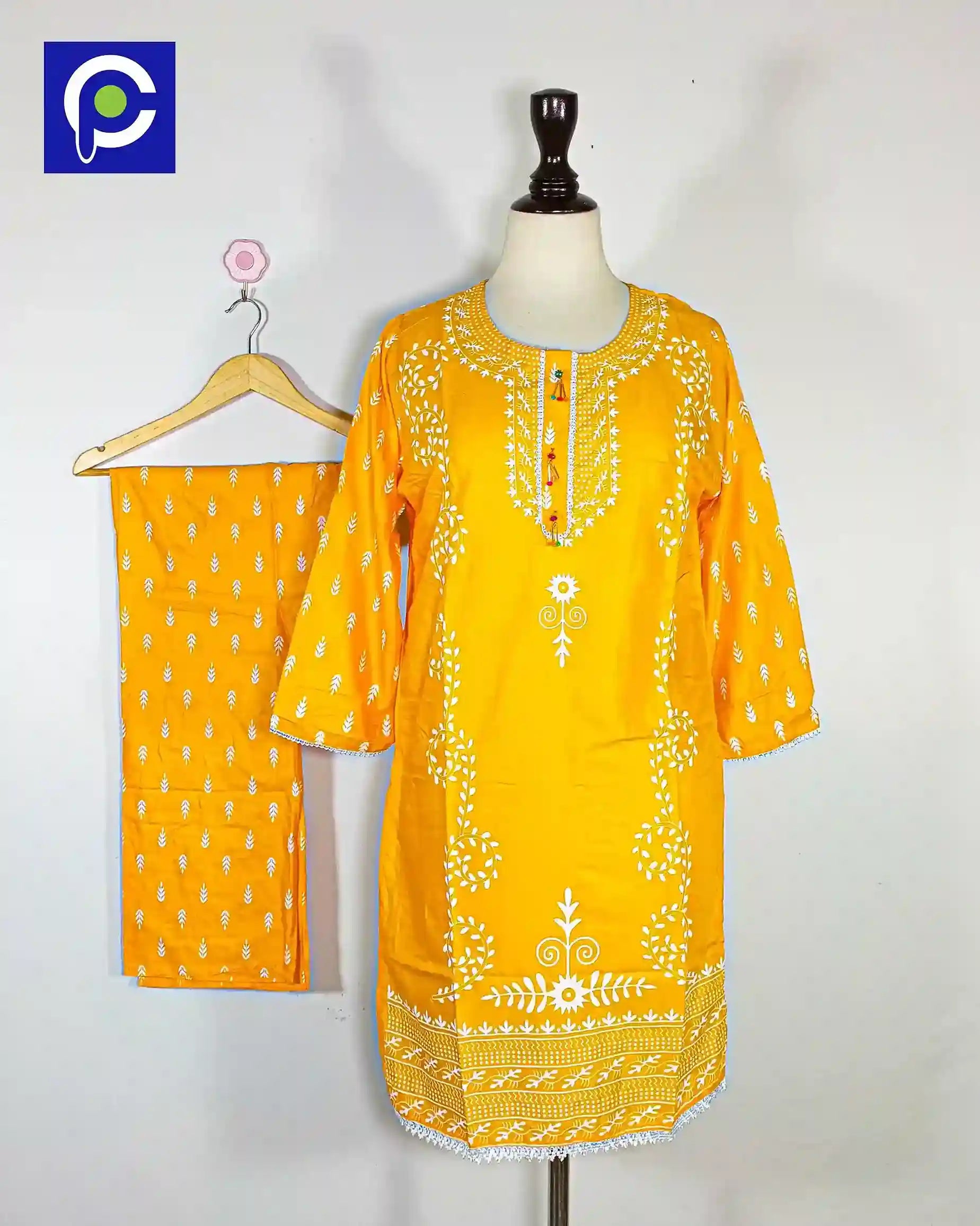 Block Print Women’s Dress 2 Piece – 66