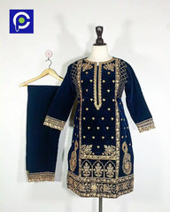 velvet dress 15.2 Navy Blue