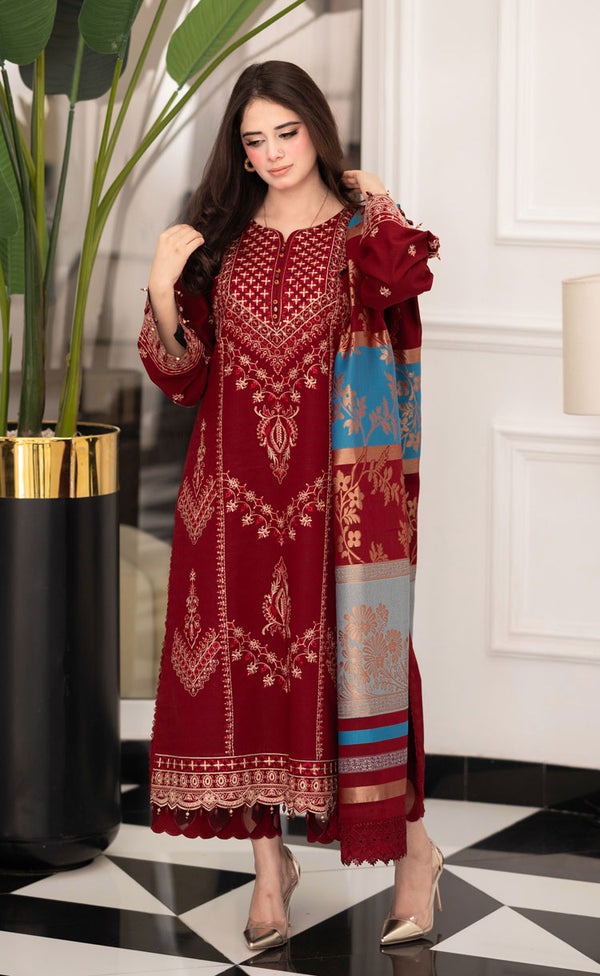 Elegant Maroon 3-Piece